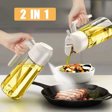 ⚡ 2-in-1 Olive Oil Dispenser with Spray Bottle