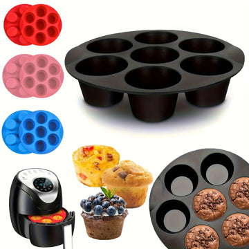 š³ Everlaneo CookMould⢠ā Non-Stick Silicone Air Fryer Mould with 7 Cavities