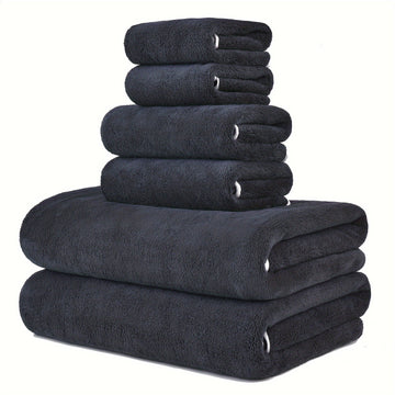 🚿 6-Piece Super Soft Microfibre Towel Set – Quick-Dry, Ultra-Absorbent & Lightweight