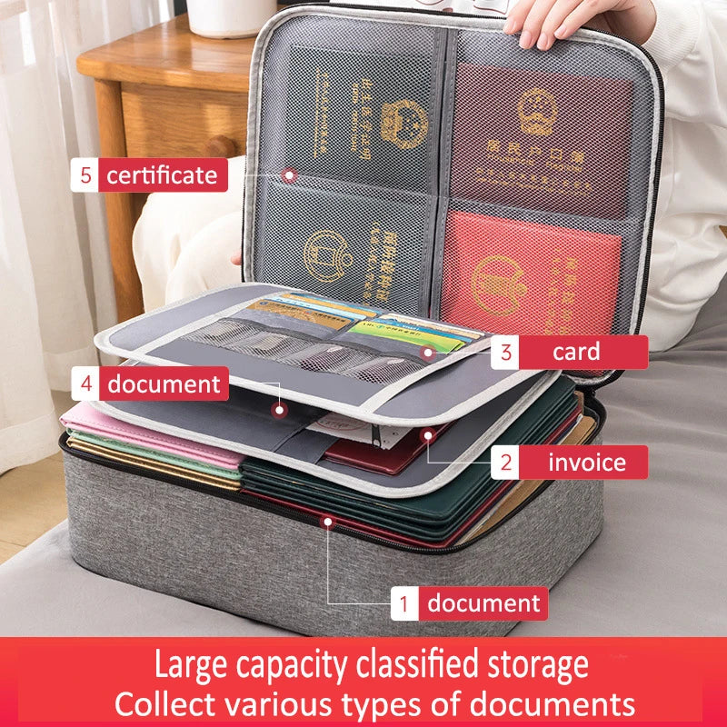🧳 Large Capacity Document Organiser Bag – Keep Your Papers Safe and in Order