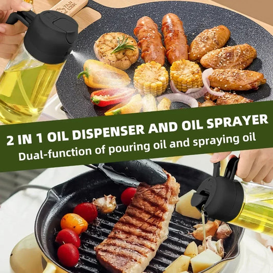 ⚡ 2-in-1 Olive Oil Dispenser with Spray Bottle