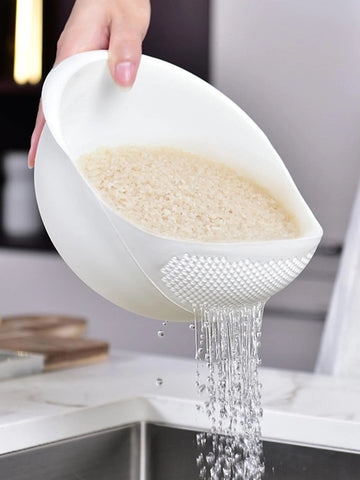 🥗 3-in-1 Multifunctional Colander & Rice Bowl with Handle – More Practicality in Your Kitchen